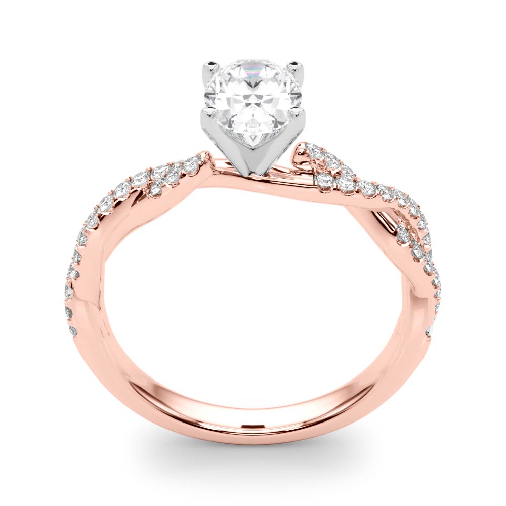 Oval Double Twist Engagement Ring