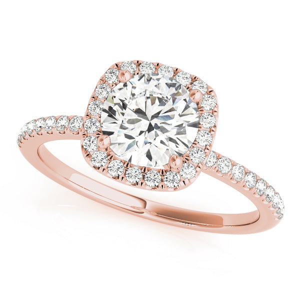 Round Royal Halo Engagement Ring