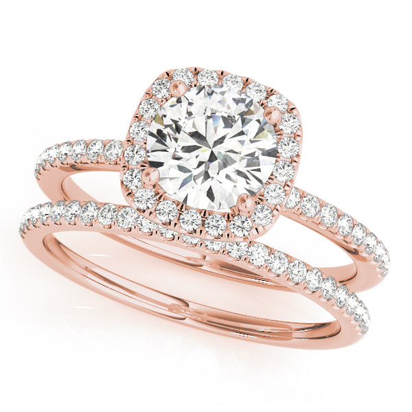 Round Royal Halo Engagement Ring