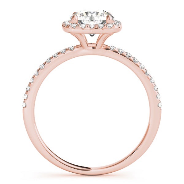Round Royal Halo Engagement Ring