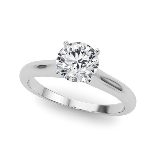 Cathedral Round Solitaire Engagement Ring