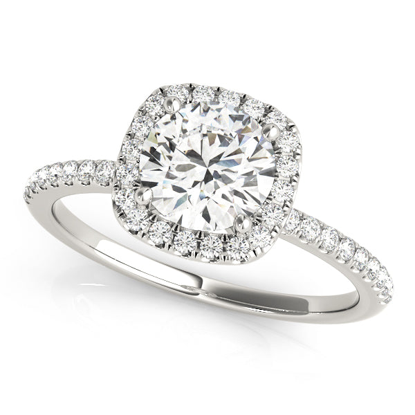 Round Royal Halo Engagement Ring