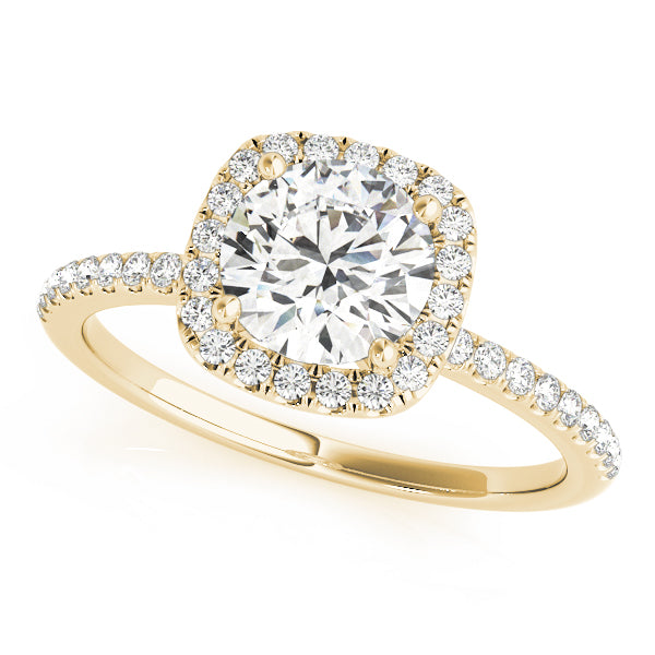 Round Royal Halo Engagement Ring