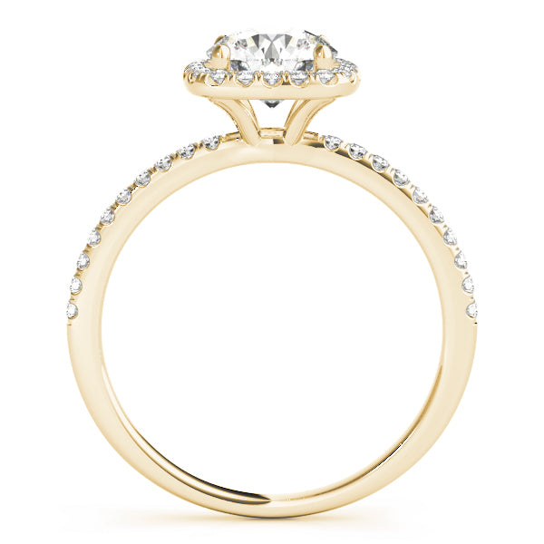 Round Royal Halo Engagement Ring