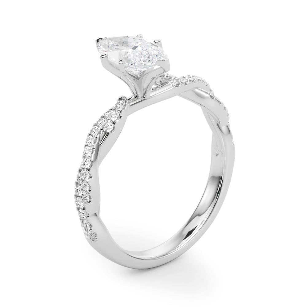 Marquise Double Twist Engagement Ring