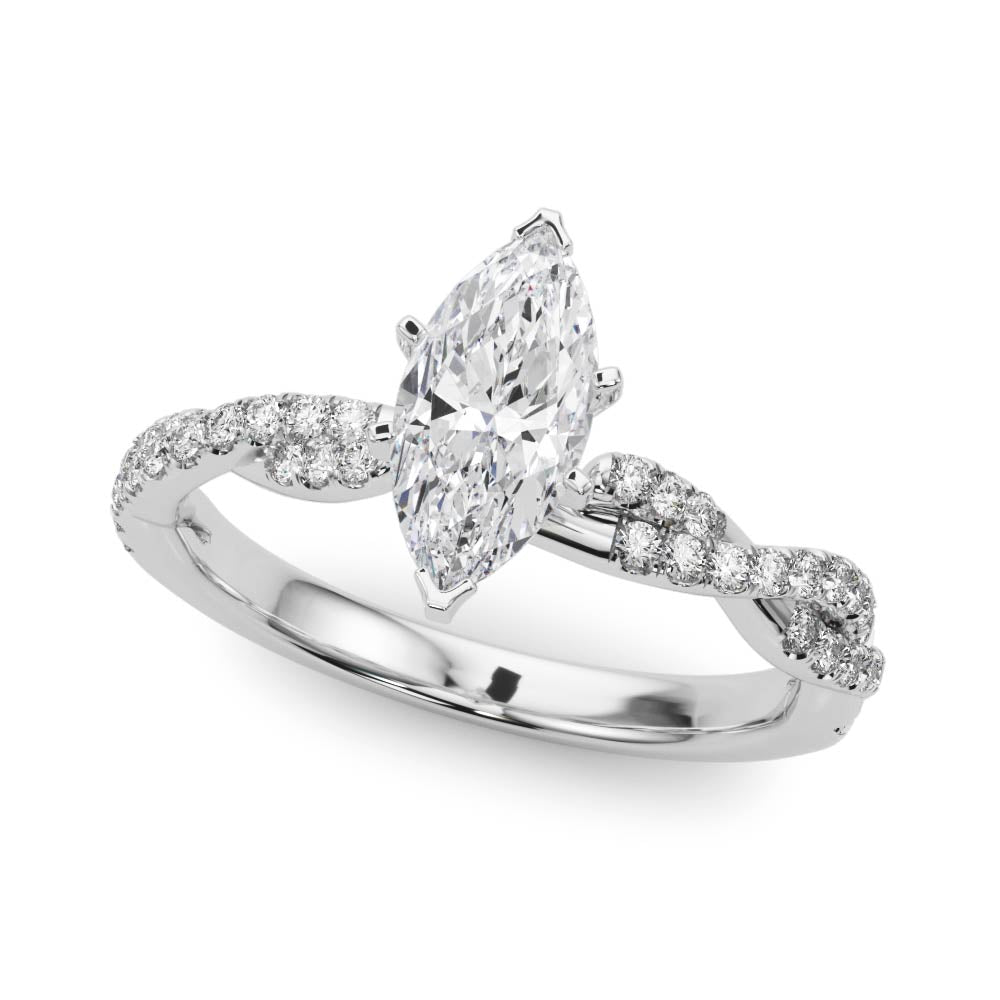 Marquise Double Twist Engagement Ring