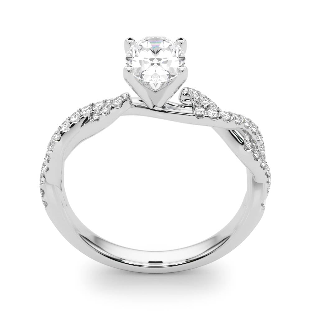 Oval Double Twist Engagement Ring