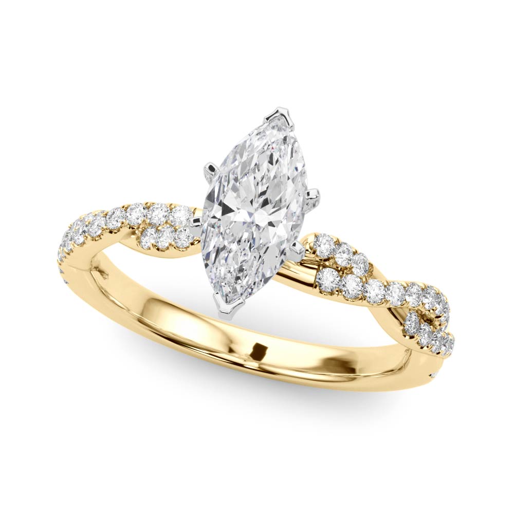 Marquise Double Twist Engagement Ring