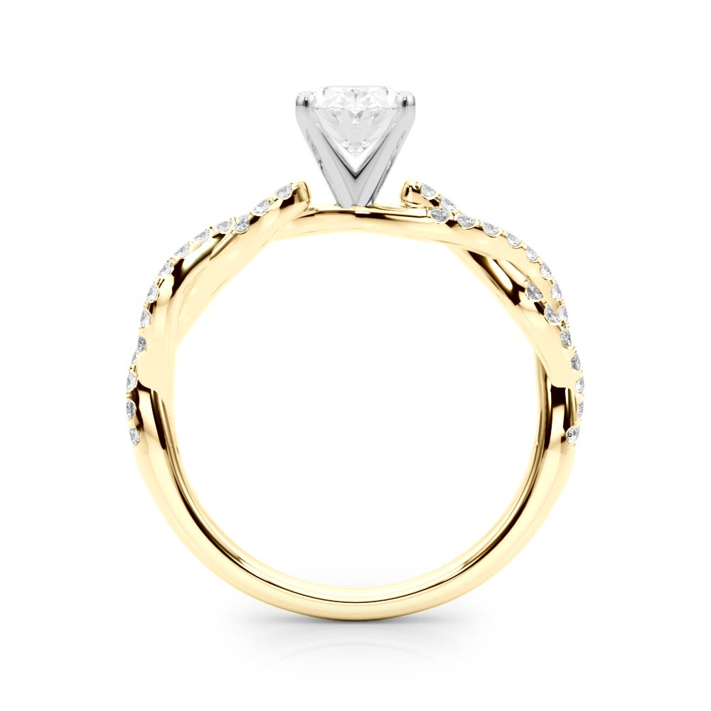 Oval Double Twist Engagement Ring